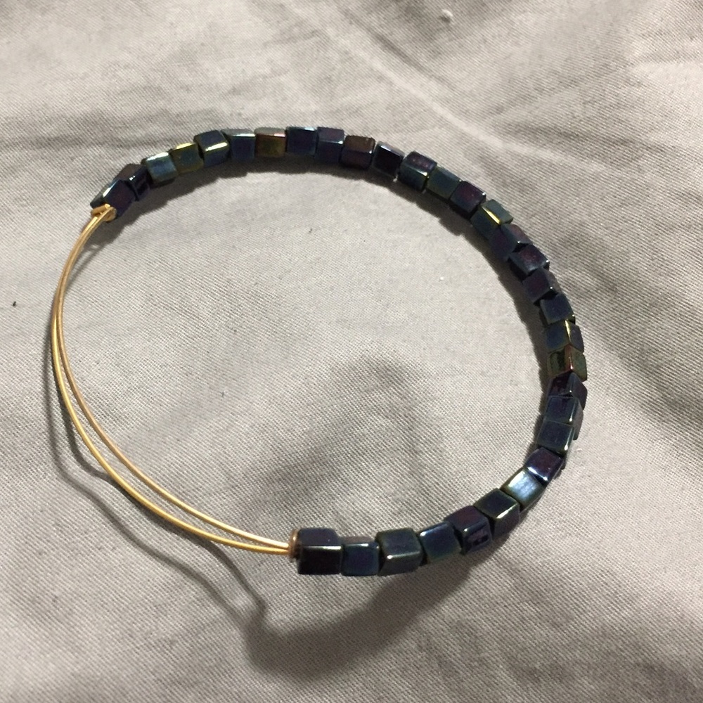 Dark navy shiny alex and ani bangle